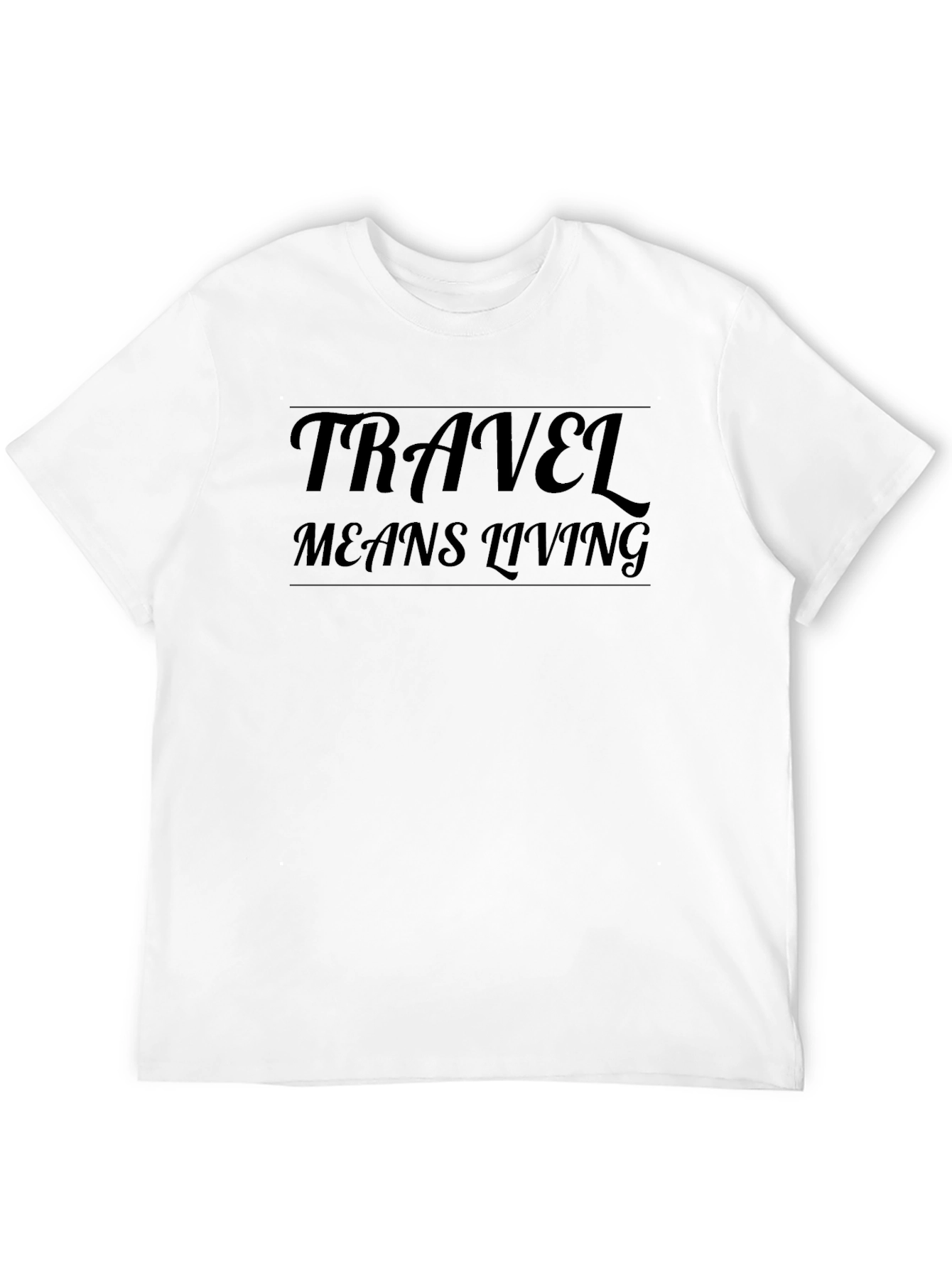Travel Means Living Black Graphic Tee
