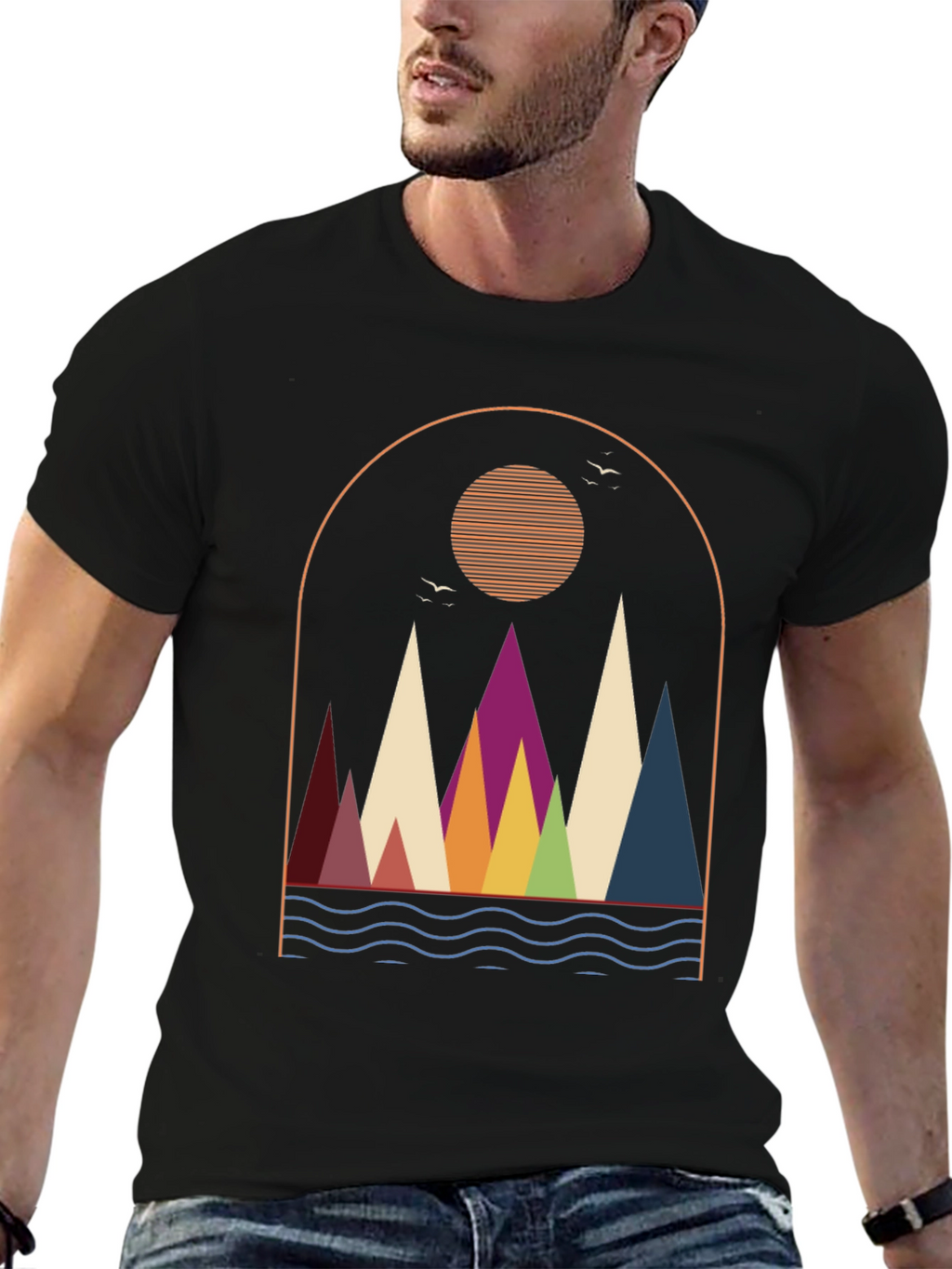 Retro Mountain Graphic T-Shirt
