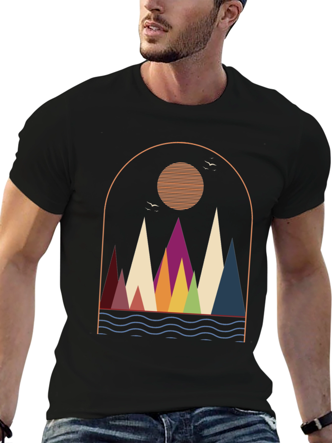 Retro Mountain Graphic T-Shirt