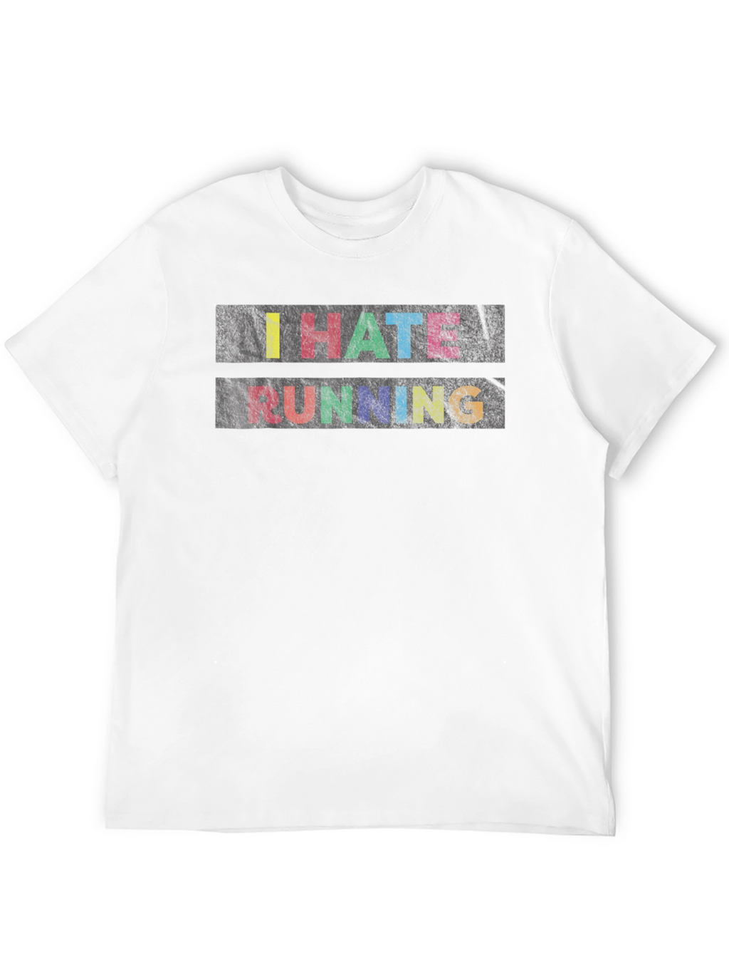 I Hate Running Graphic Tee - Funny Novelty Shirt