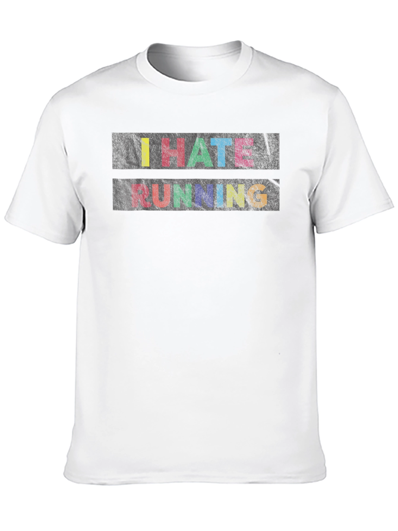 I Hate Running Graphic Tee - Funny Novelty Shirt