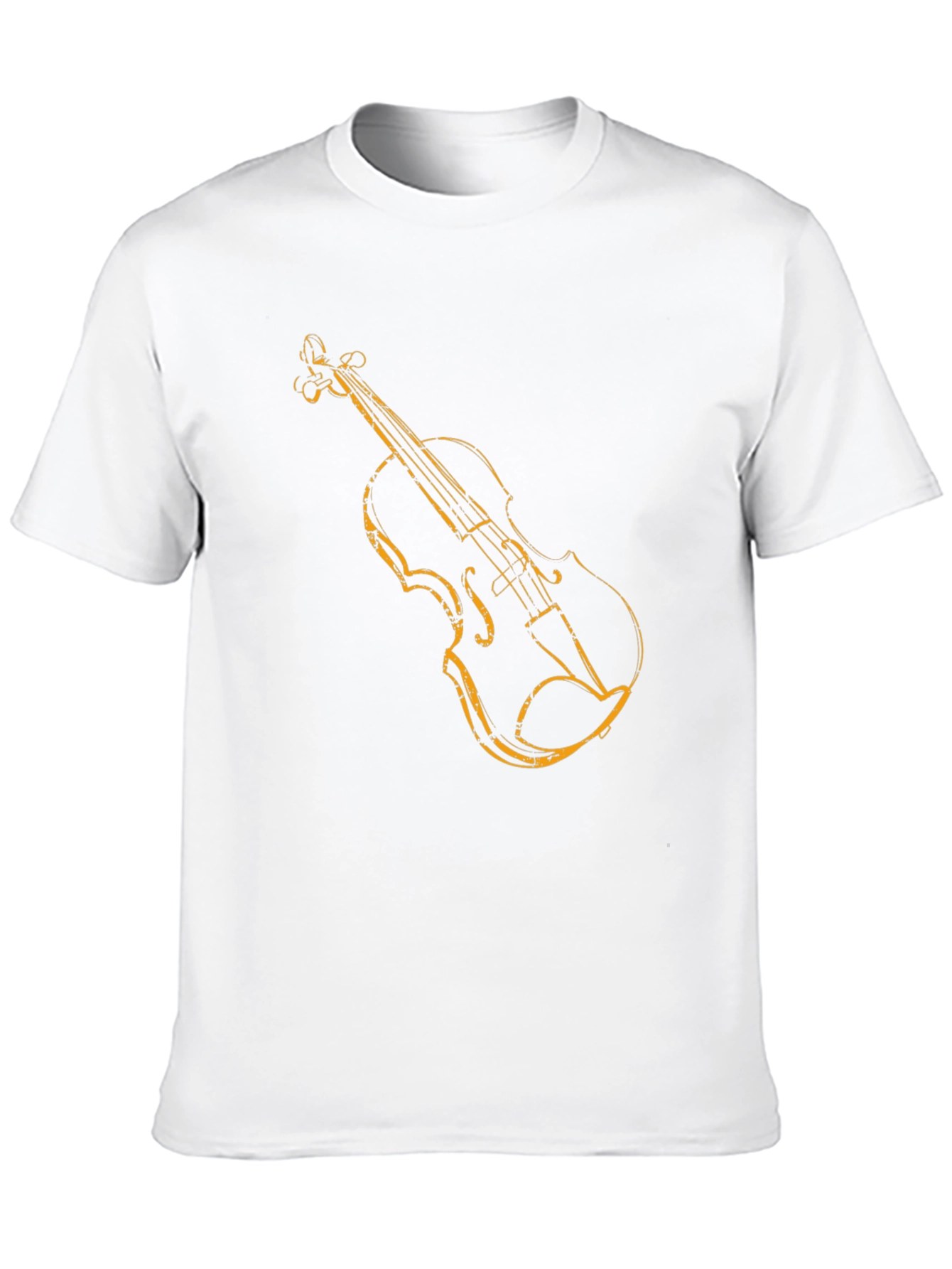 Violin Graphic Tee - Black Short Sleeve Shirt