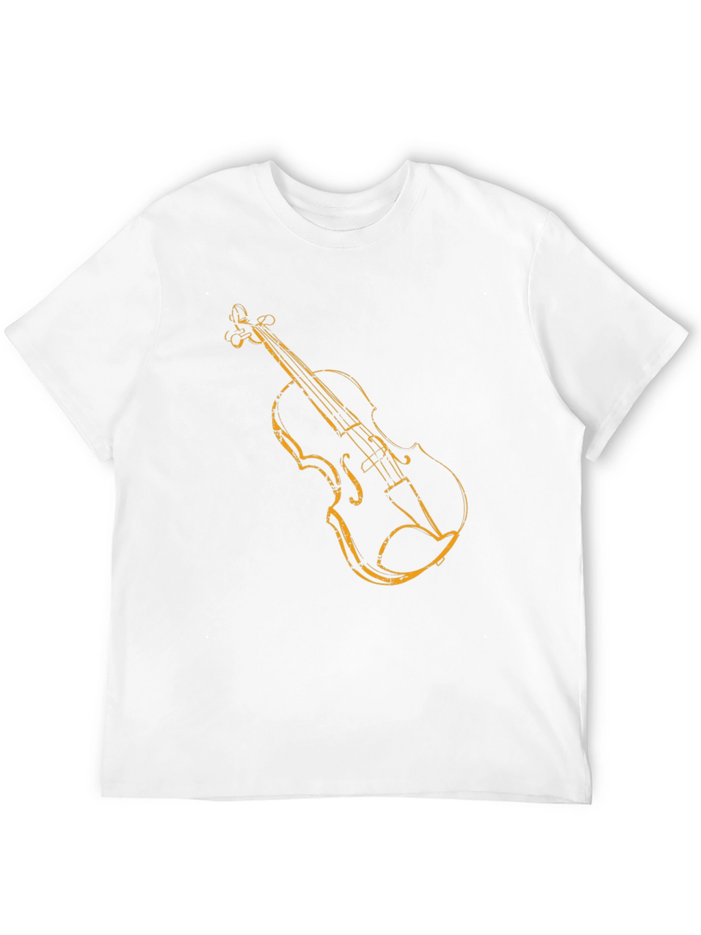 Violin Graphic Tee - Black Short Sleeve Shirt