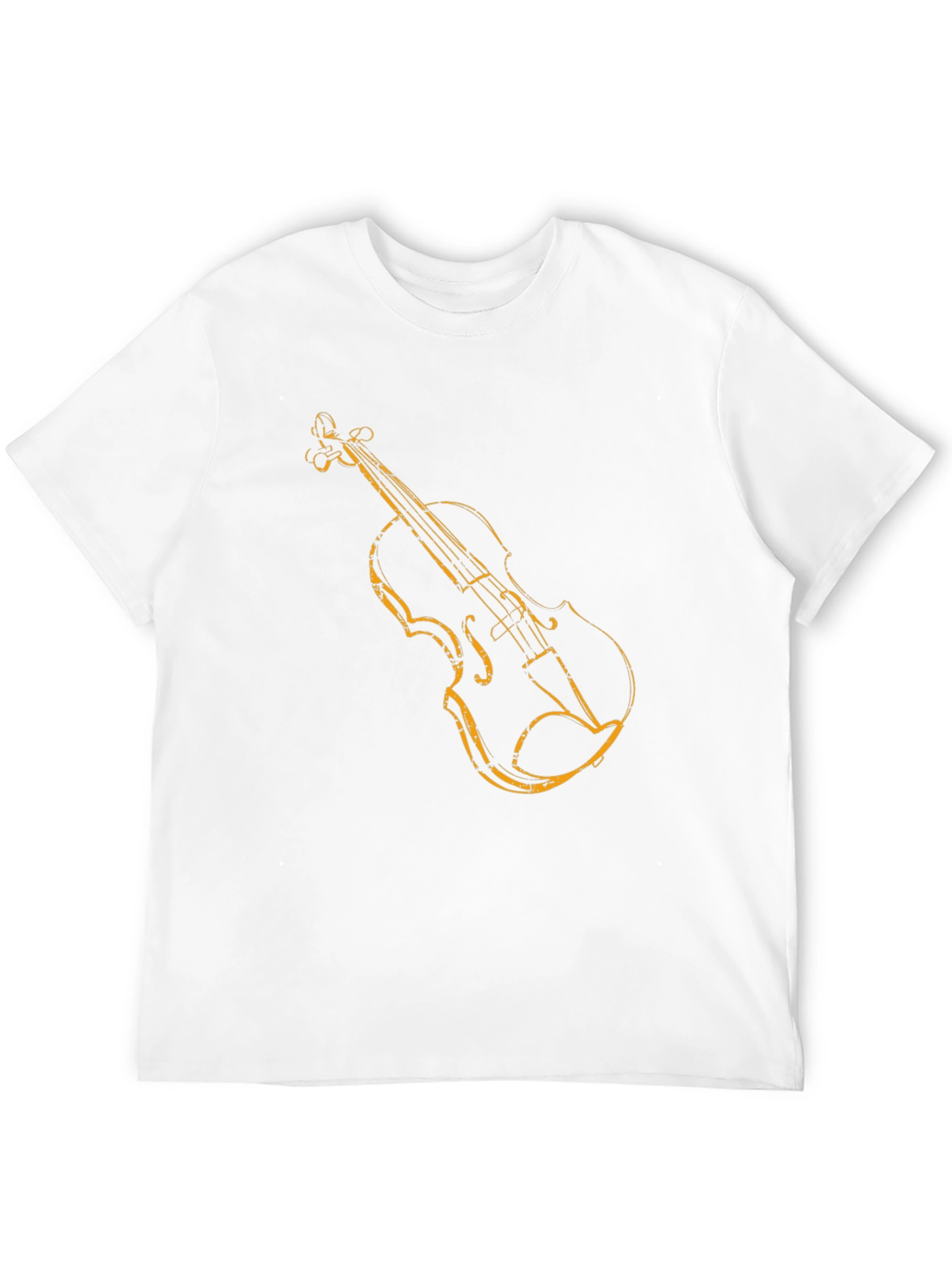 Violin Graphic Tee - Black Short Sleeve Shirt