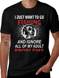 Fishing Graphic Tee - Adult Problems T-Shirt