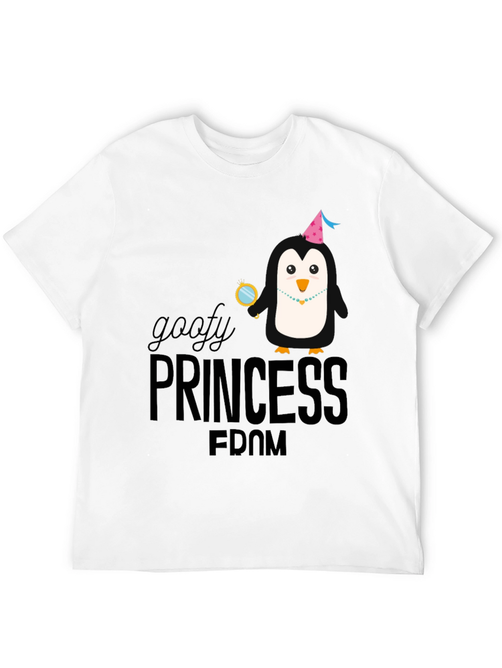 Goofy Princess FDOM Black T-Shirt Penguin