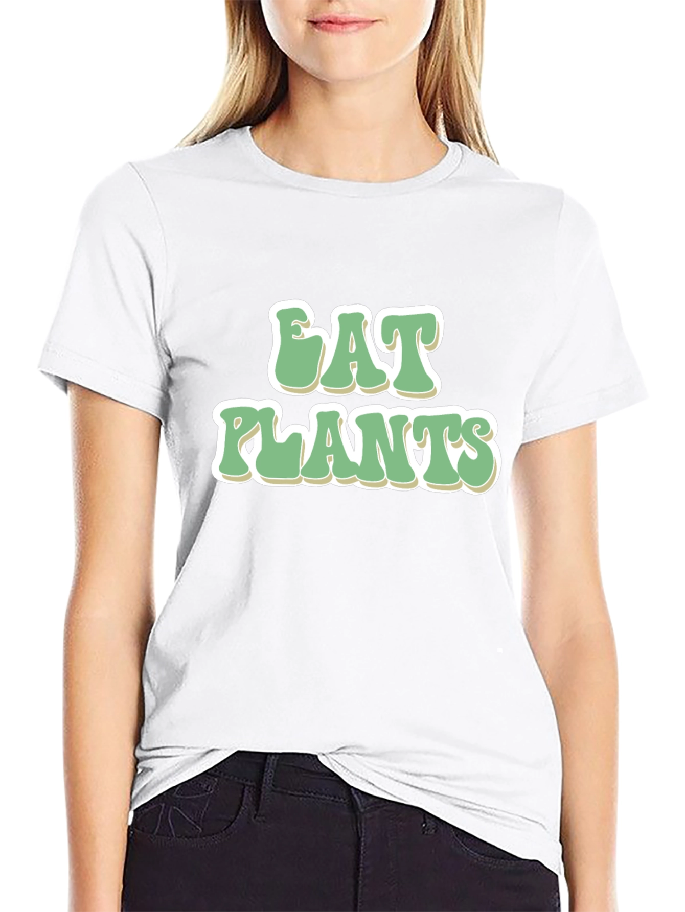 Eat Plants Graphic Tee - Vegan Friendly Cotton T-Shirt