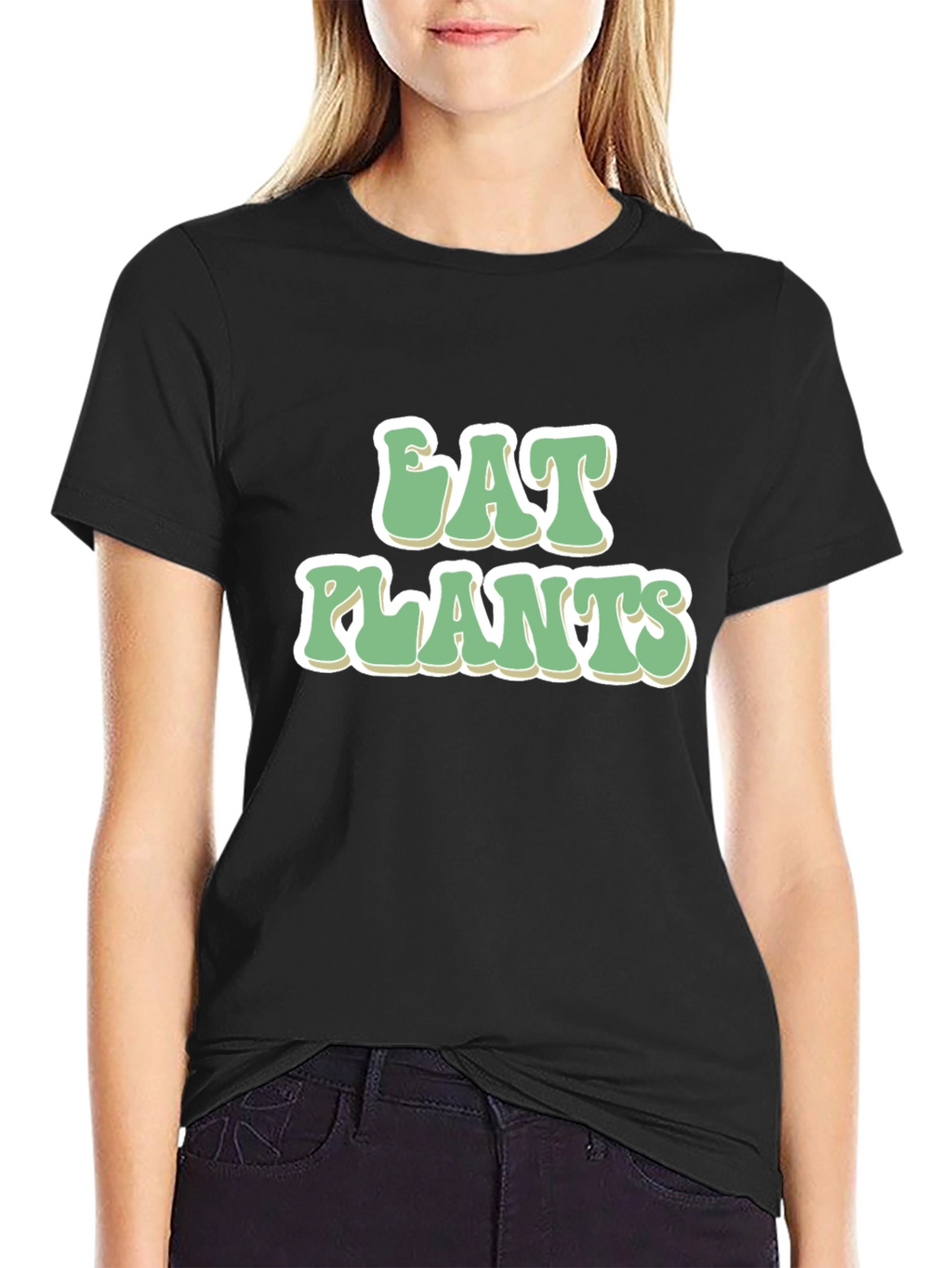 Eat Plants Graphic Tee - Vegan Friendly Cotton T-Shirt