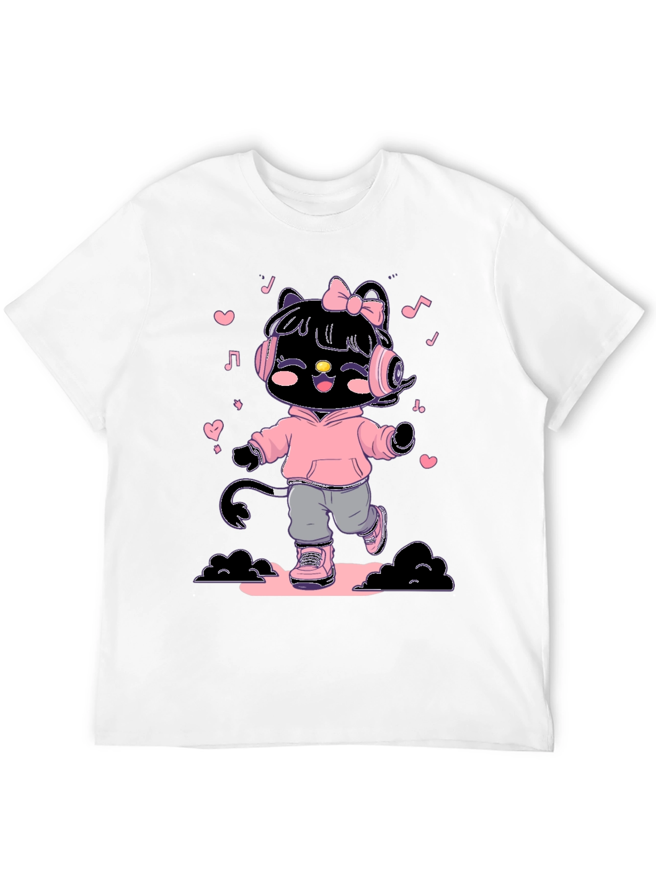 Cute Kitty DJ Graphic T-Shirt