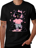 Cute Kitty DJ Graphic T-Shirt