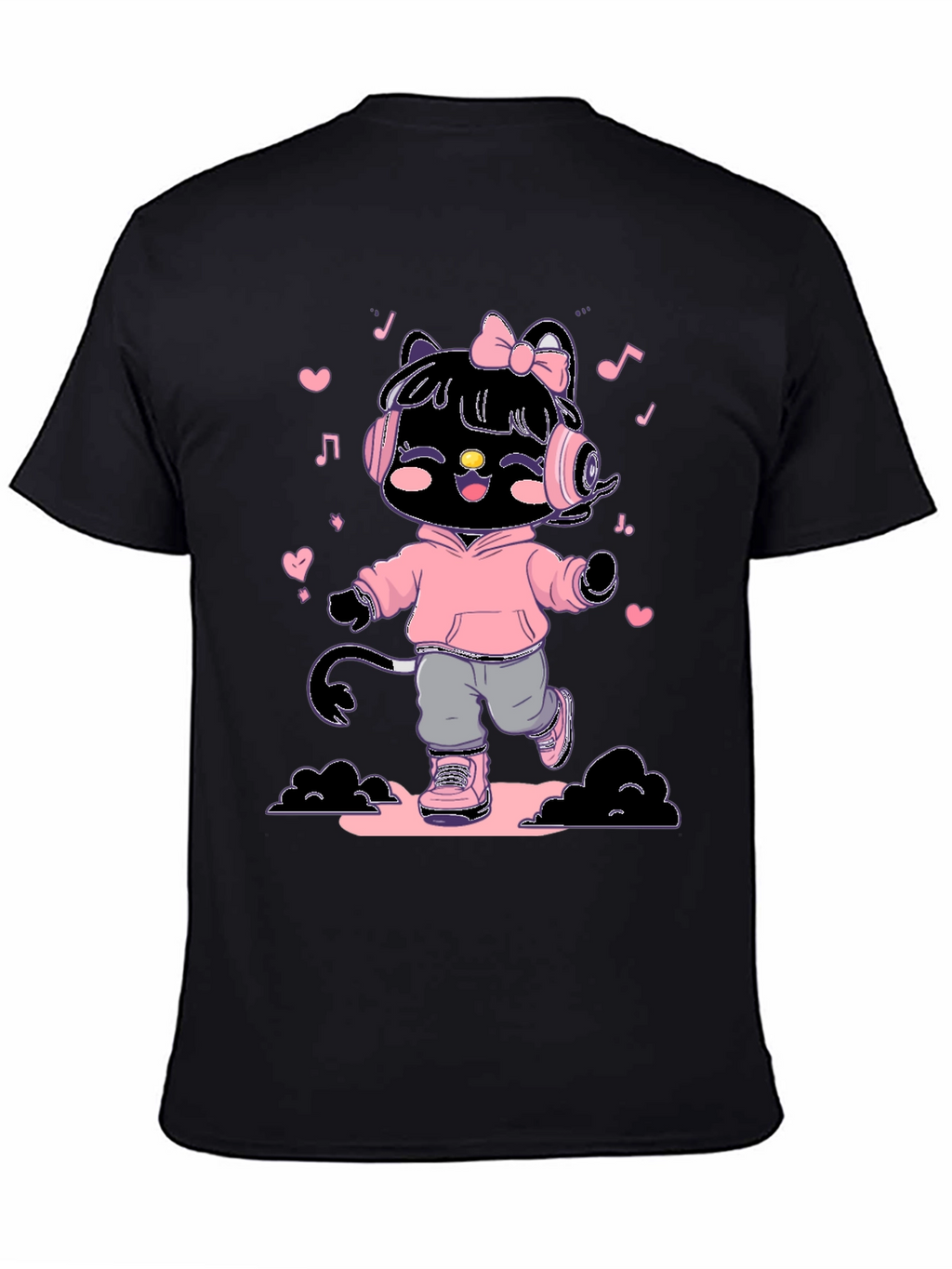Cute Kitty DJ Graphic T-Shirt