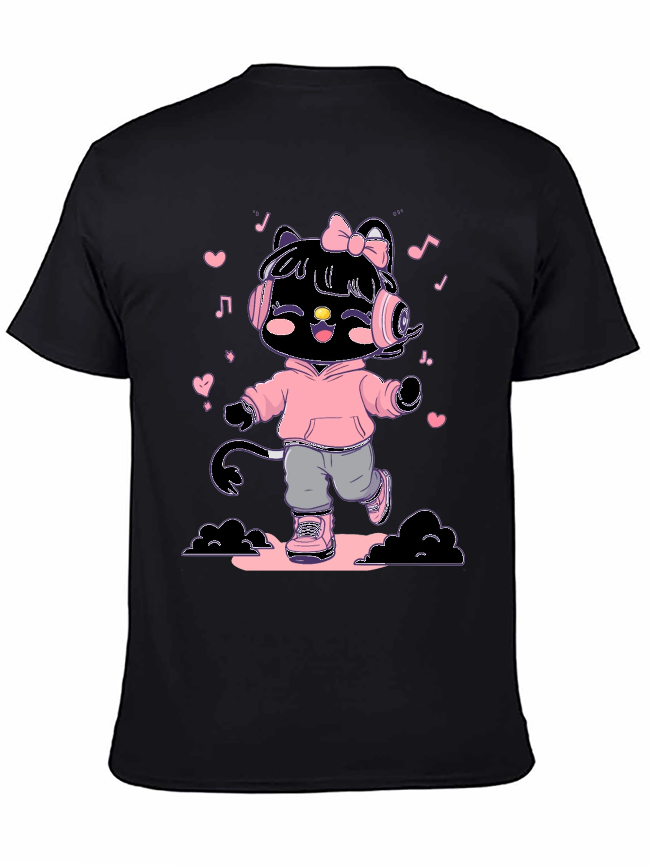 Cute Kitty DJ Graphic T-Shirt
