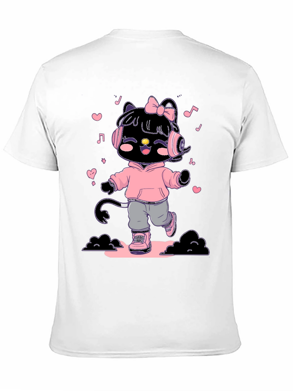 Cute Kitty DJ Graphic T-Shirt