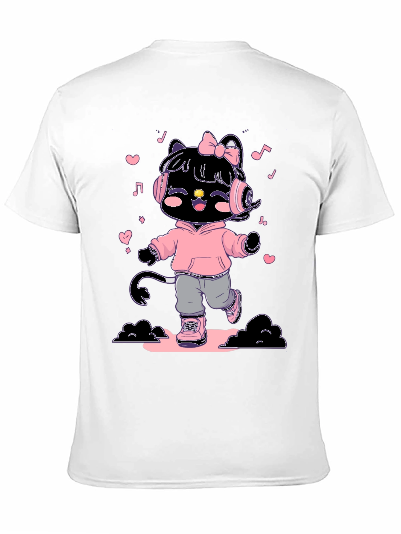 Cute Kitty DJ Graphic T-Shirt