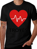 Heartbeat Troyes Graphic Tee - Trendy Cotton T-Shirt