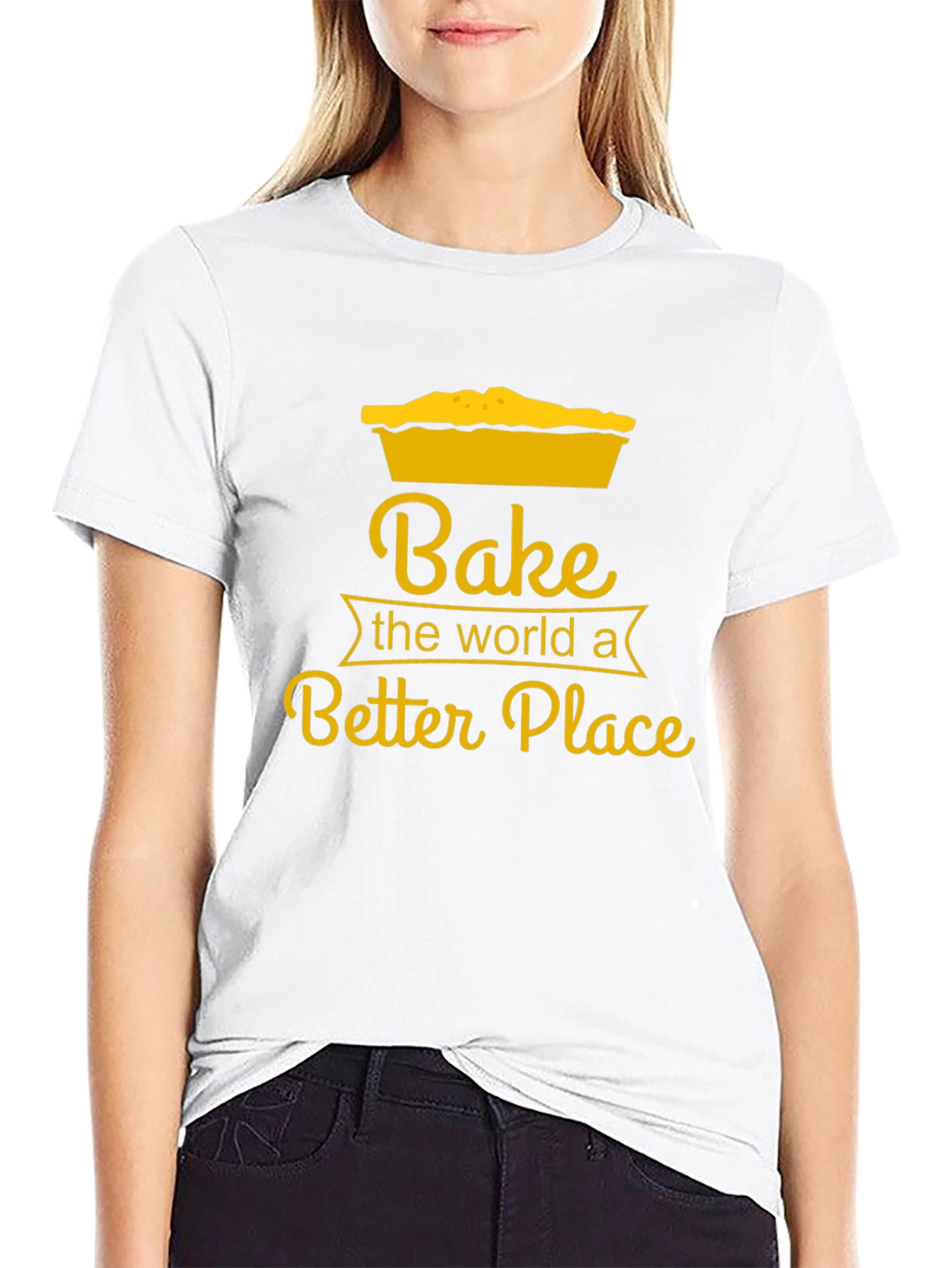 Bake the World T-Shirt - Novelty Baking Tee