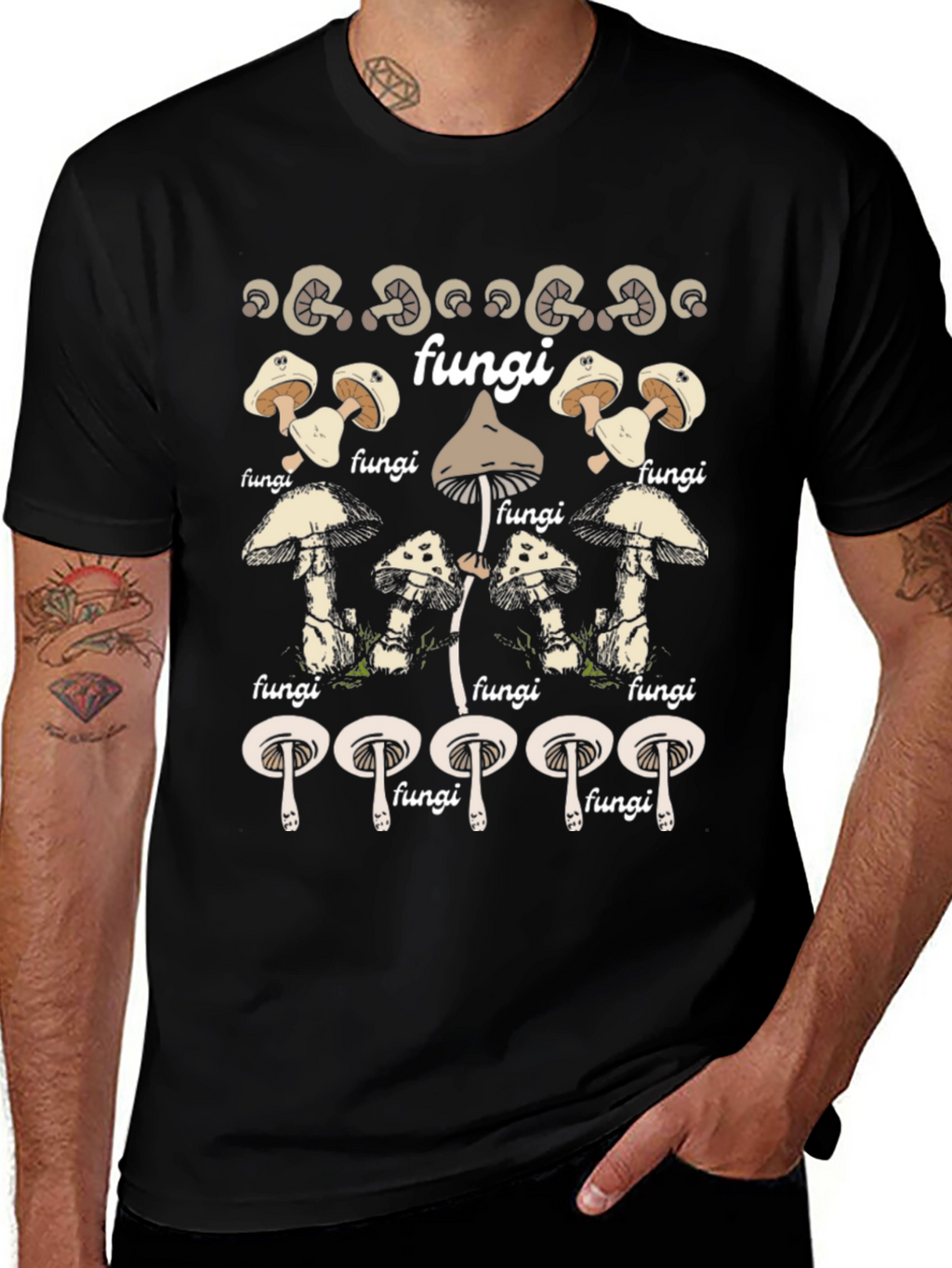 Fungi Graphic Tee - Unique Mushroom Design T-Shirt