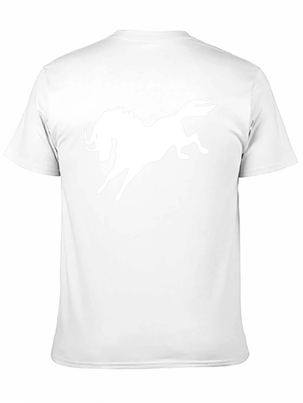 Black T-Shirt with White Mythical Creature Graphic