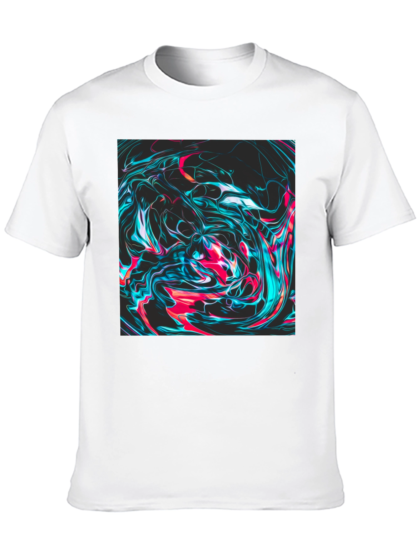 Abstract Swirl Graphic Tee - Mens Black T-Shirt