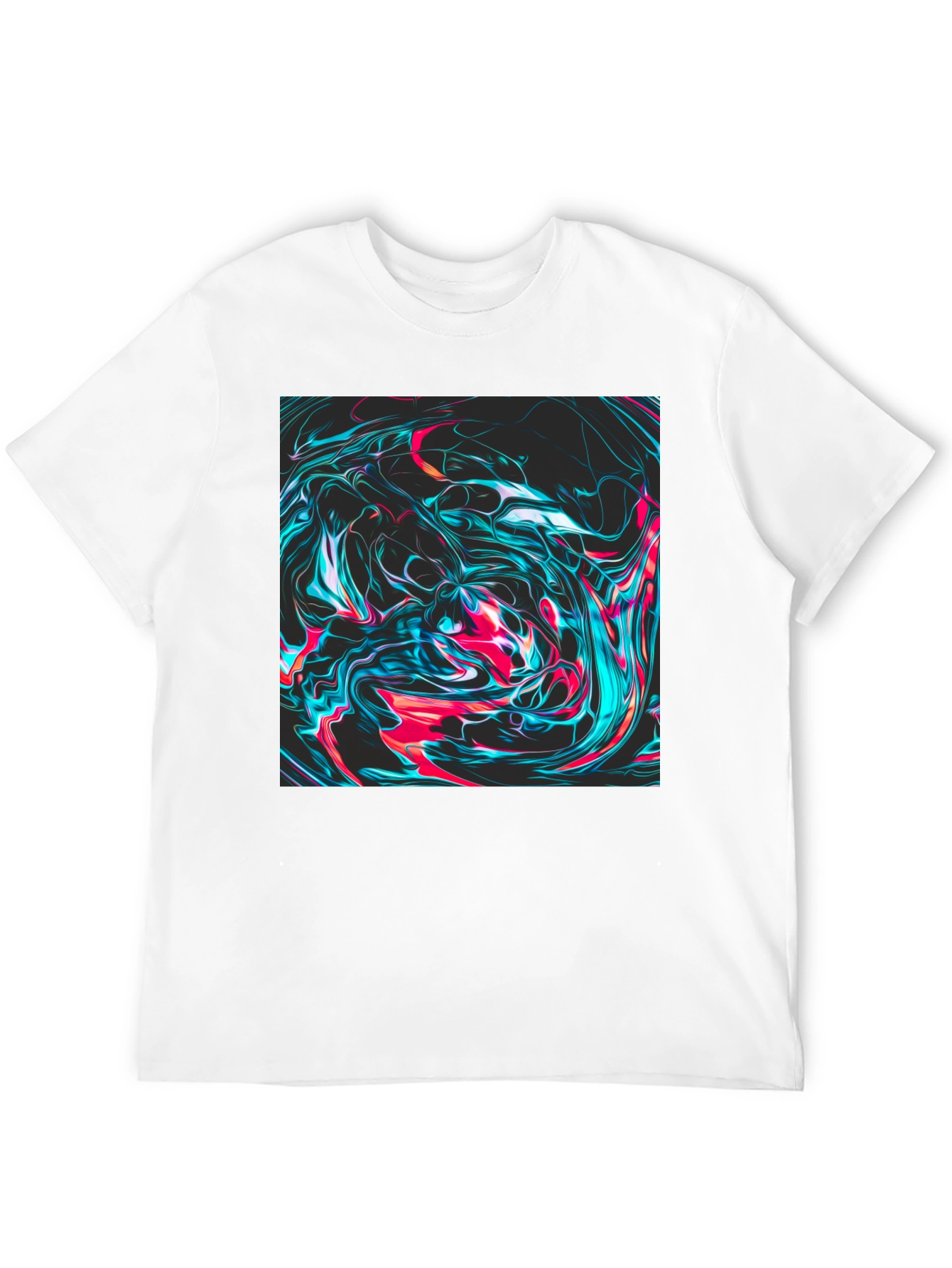 Abstract Swirl Graphic Tee - Mens Black T-Shirt