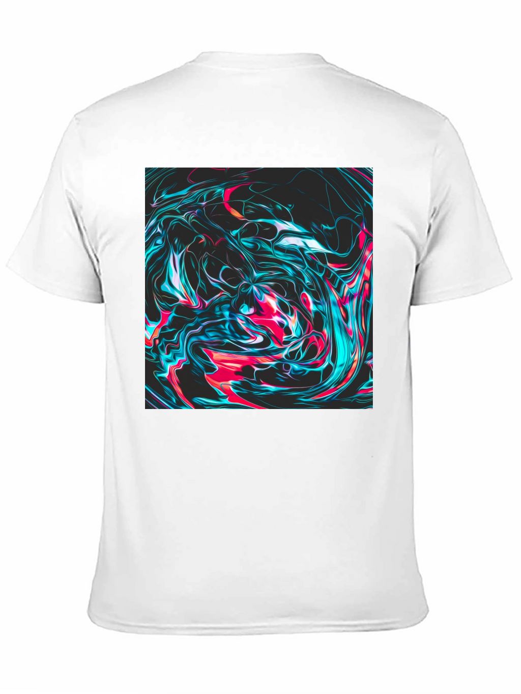 Abstract Swirl Graphic Tee - Mens Black T-Shirt