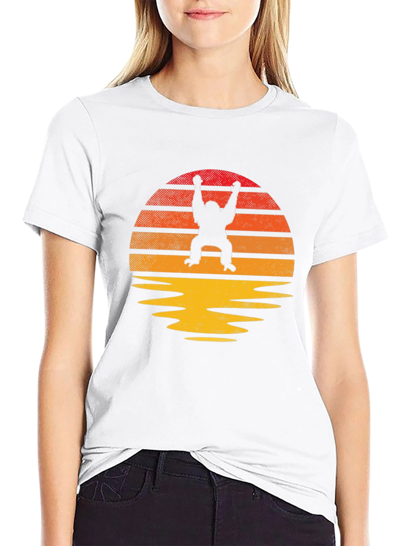 Retro Orangutan Sunset T-Shirt - Classic Style
