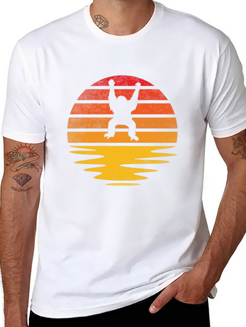 Retro Orangutan Sunset T-Shirt - Classic Style