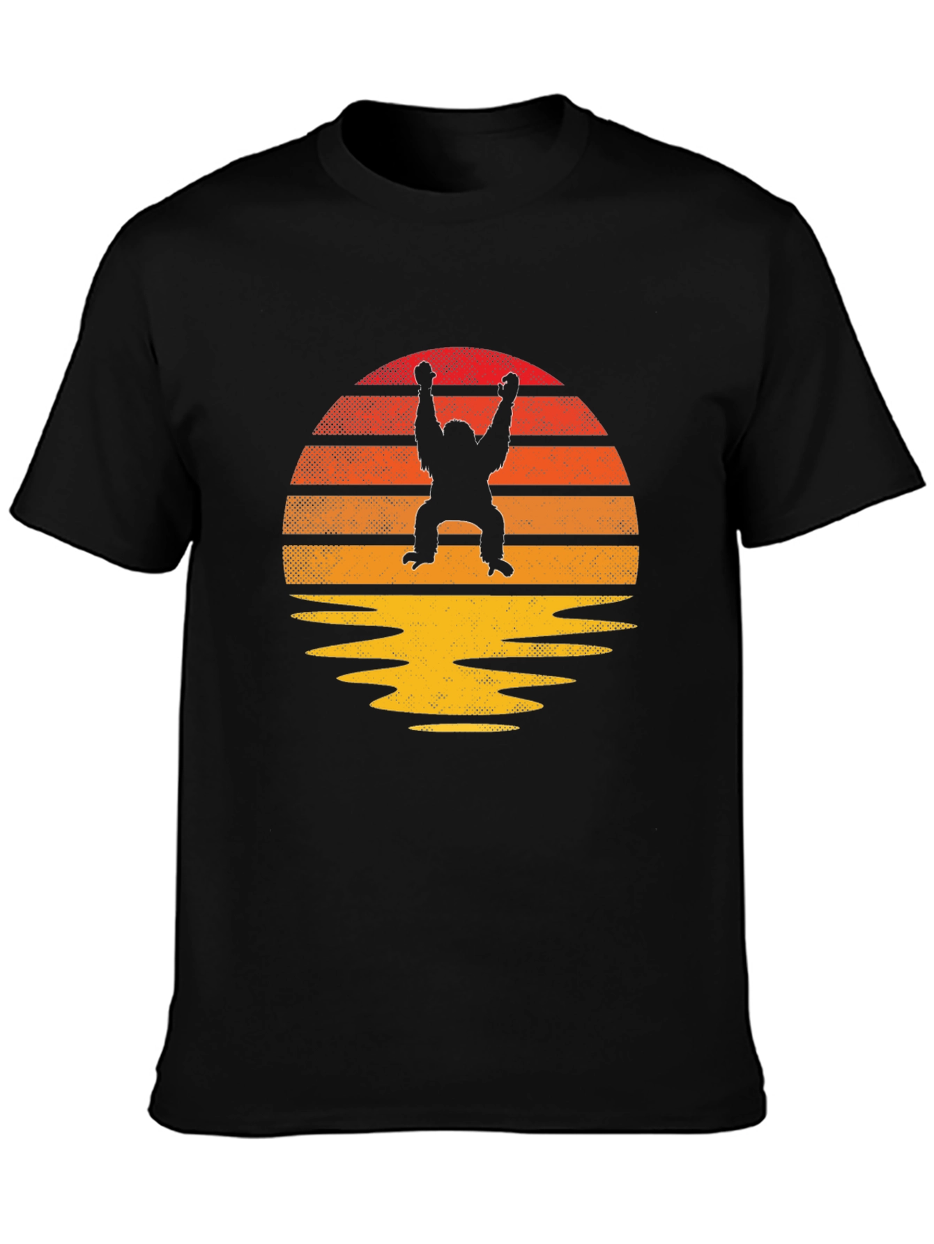 Retro Orangutan Sunset T-Shirt - Classic Style