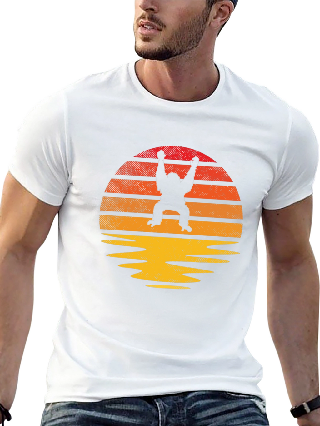 Retro Orangutan Sunset T-Shirt - Classic Style