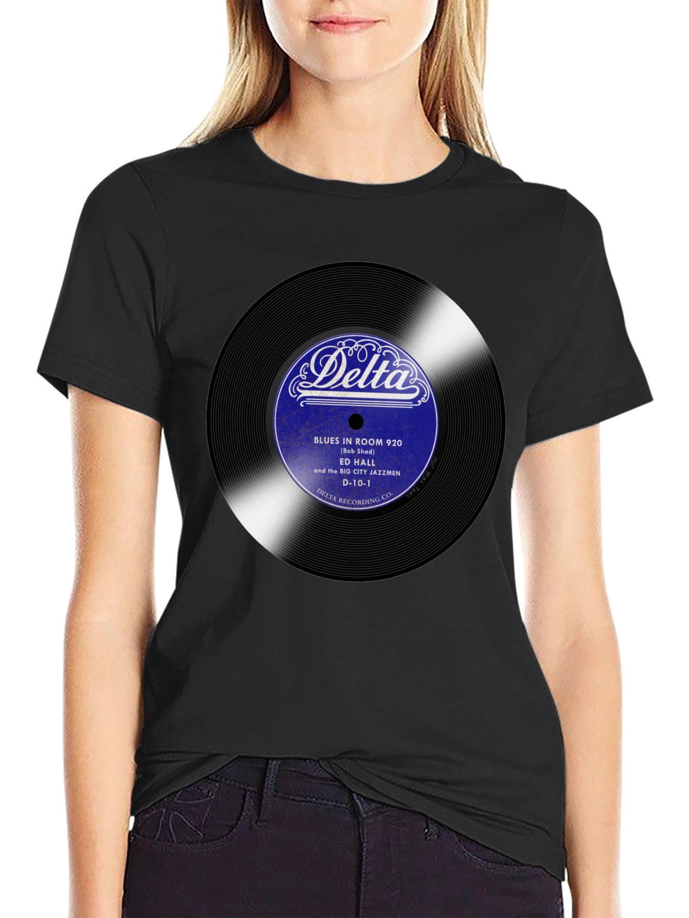Delta Blues Record T-Shirt - Ed Hall Jazz