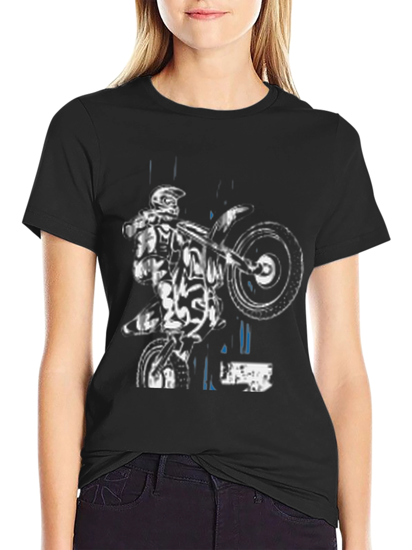 Motocross Rider Black T-Shirt