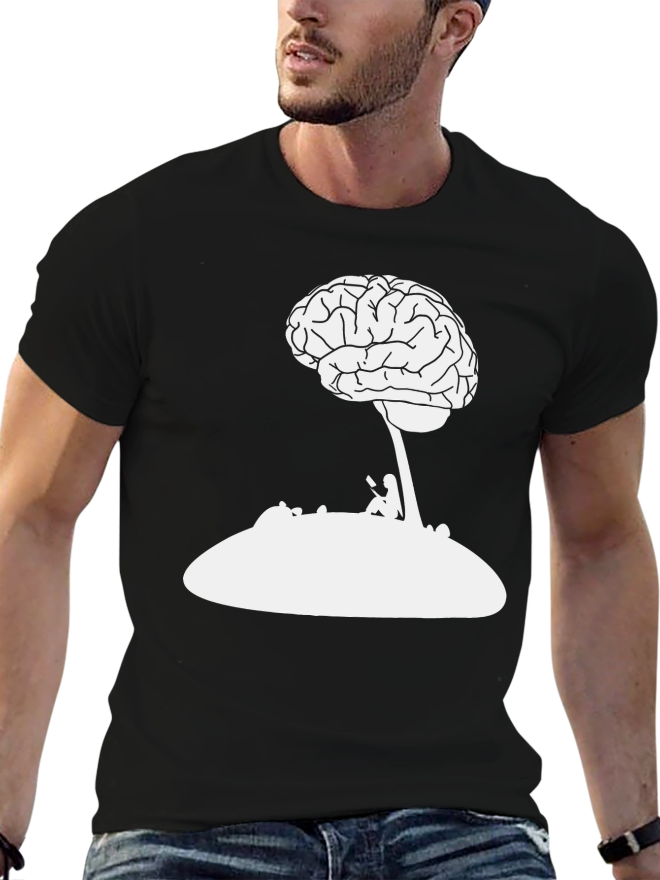 Brainy Black Tee - Thinkers Delight