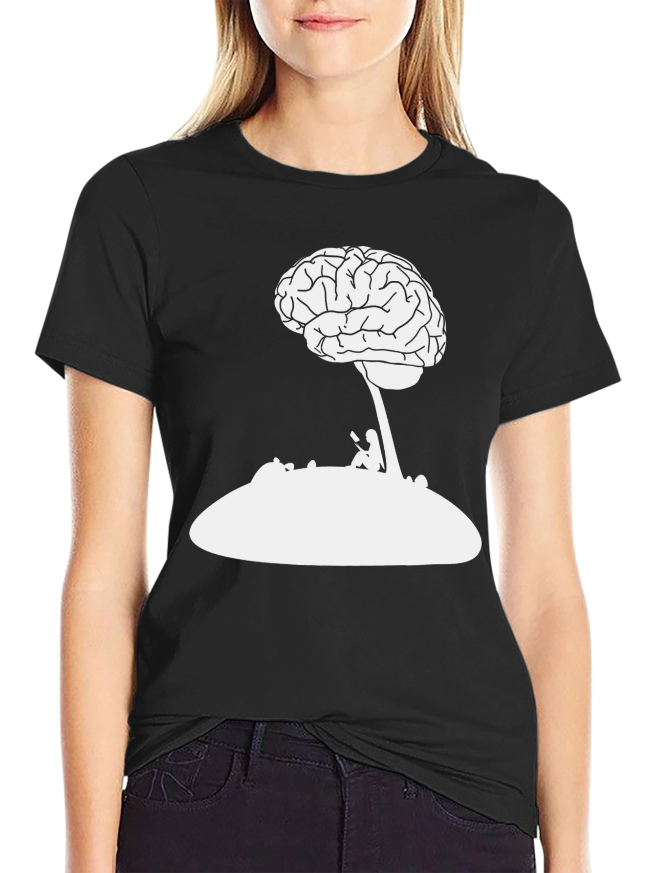 Brainy Black Tee - Thinkers Delight
