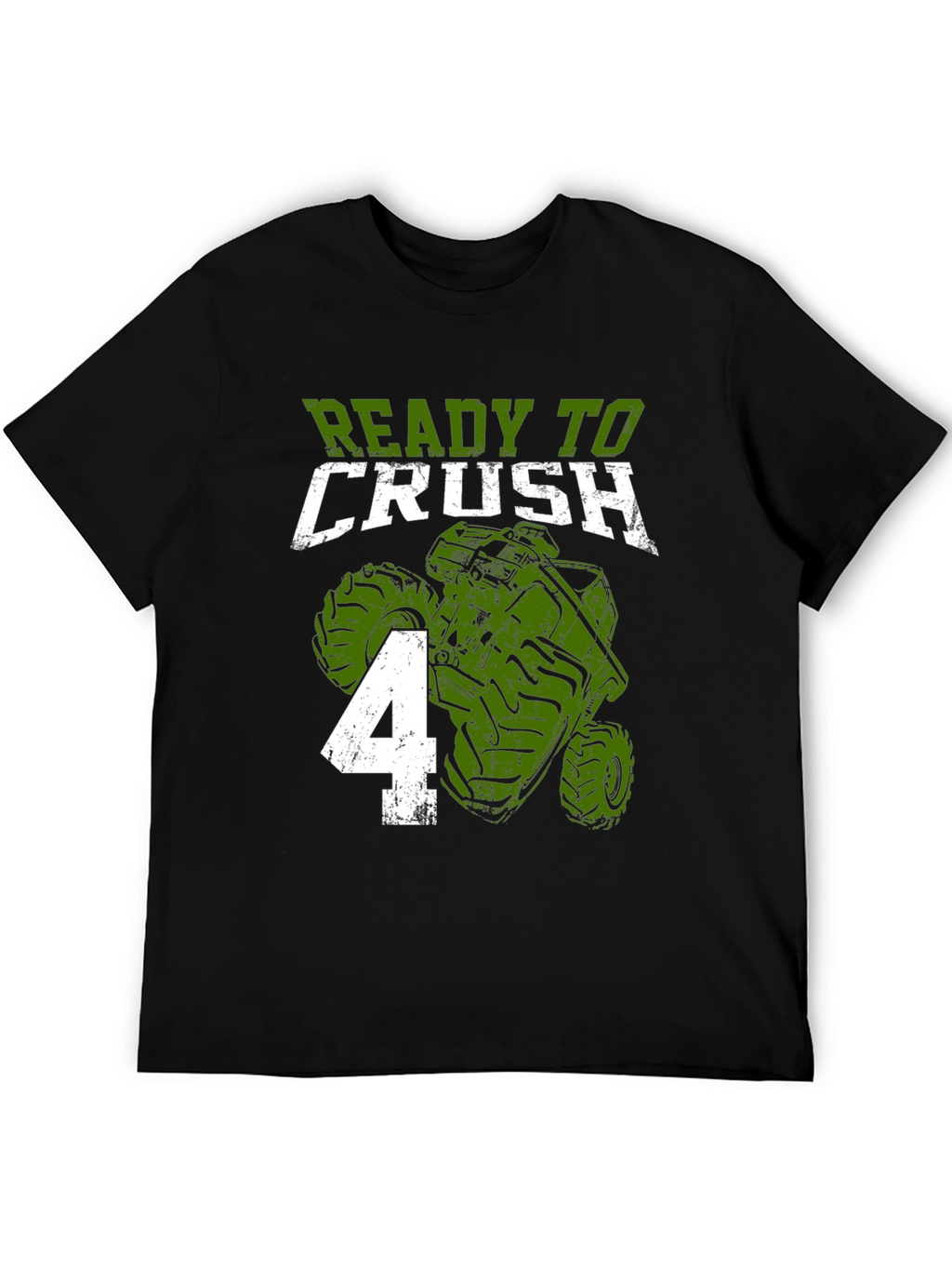 Ready to Crush 4 Monster Truck Birthday Shirt
