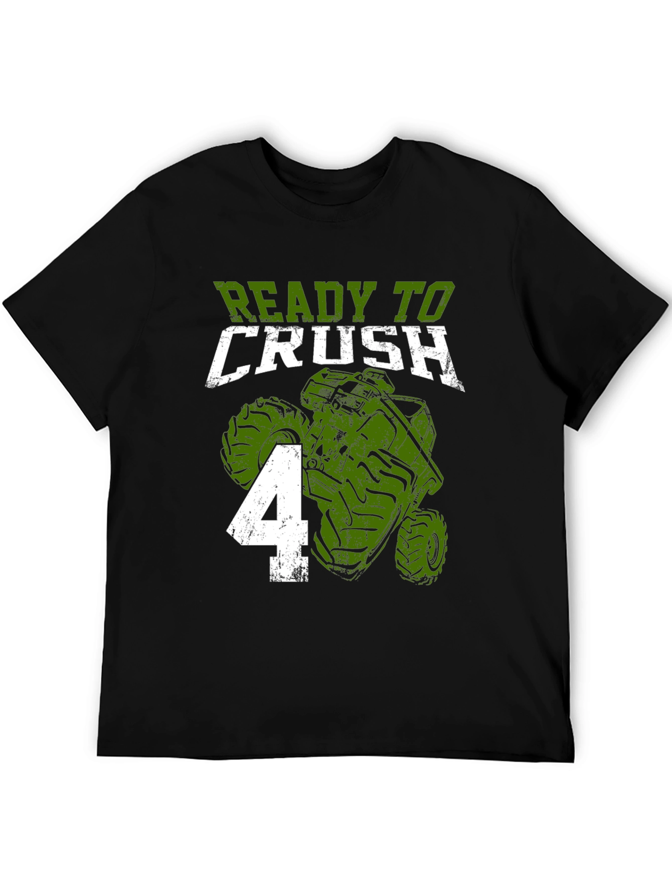 Ready to Crush 4 Monster Truck Birthday Shirt