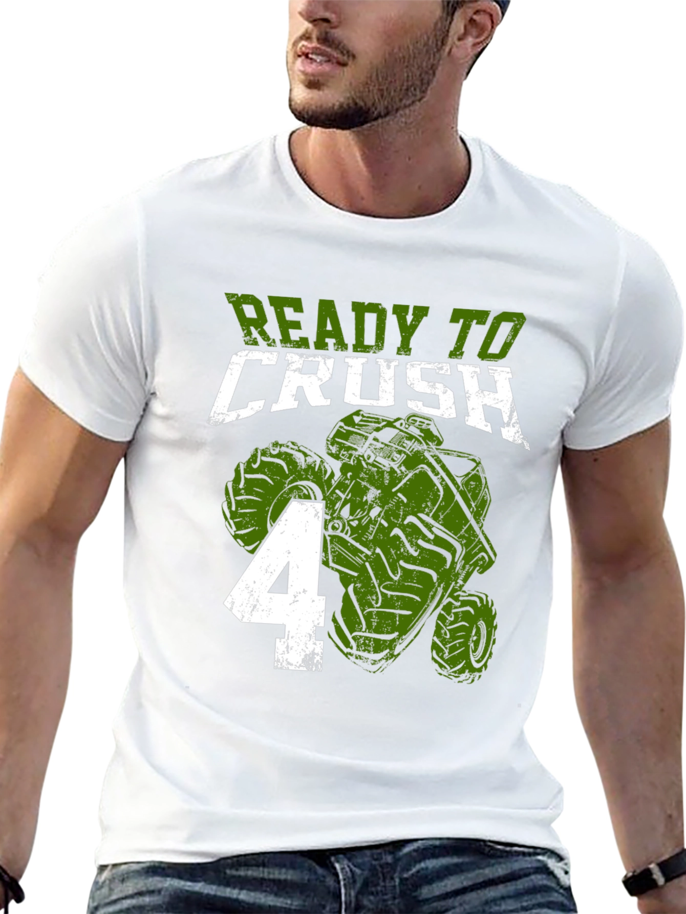 Ready to Crush 4 Monster Truck Birthday Shirt