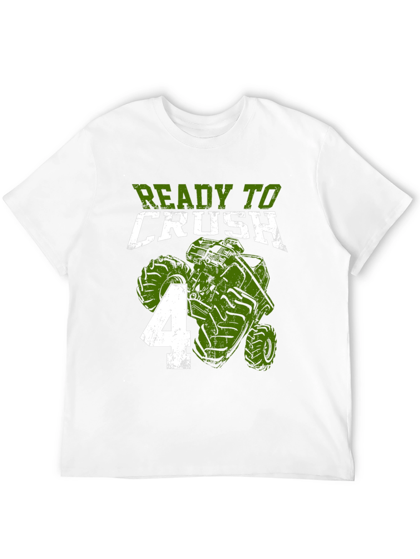 Ready to Crush 4 Monster Truck Birthday Shirt