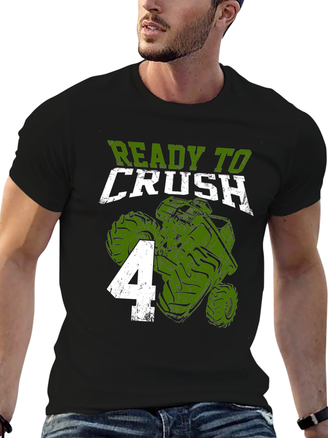 Ready to Crush 4 Monster Truck Birthday Shirt