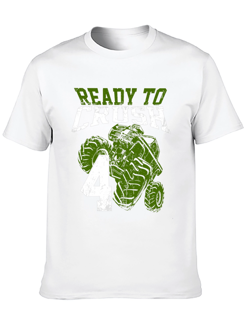 Ready to Crush 4 Monster Truck Birthday Shirt