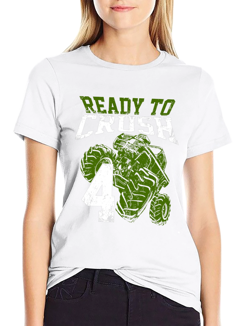 Ready to Crush 4 Monster Truck Birthday Shirt