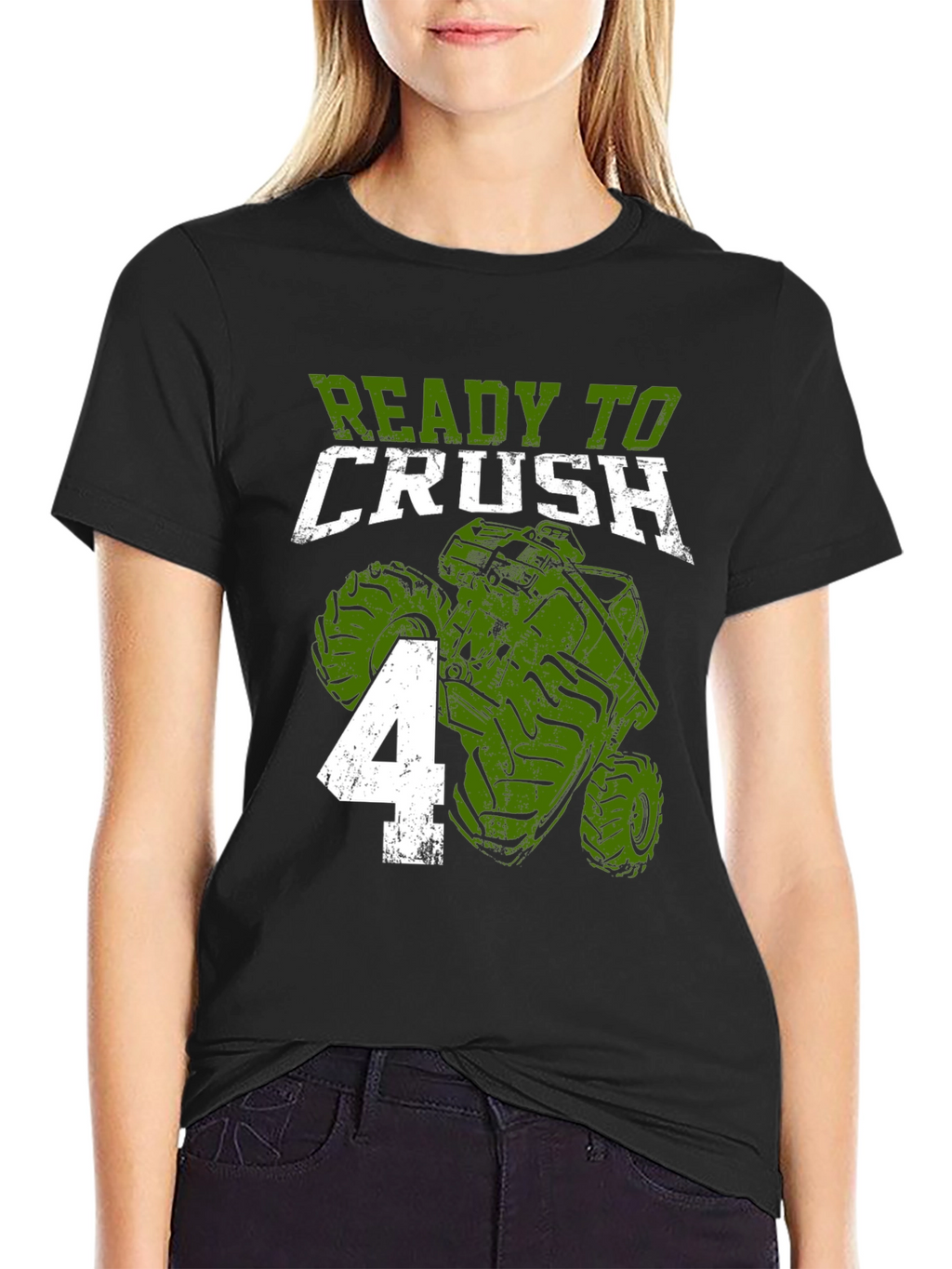 Ready to Crush 4 Monster Truck Birthday Shirt