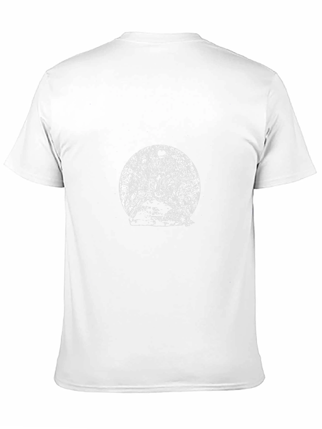 Black Graphic Tee - Moon & Tree Design