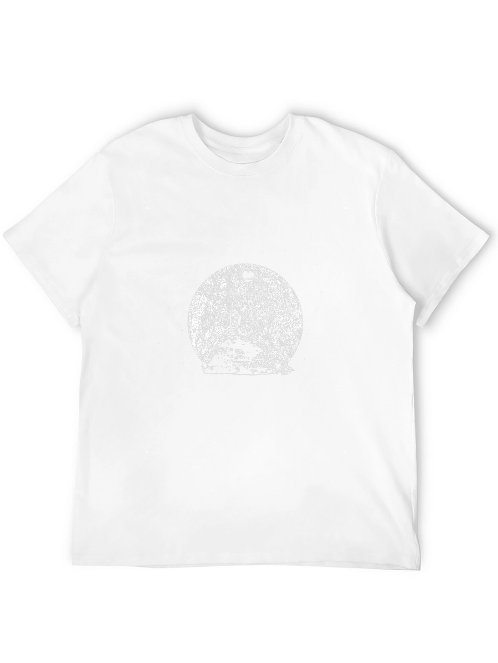 Black Graphic Tee - Moon & Tree Design