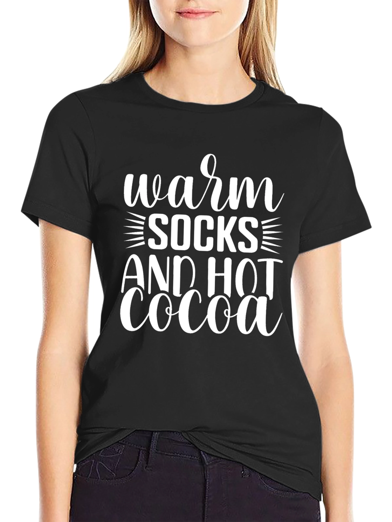 Warm Socks and Hot Cocoa Graphic T-Shirt