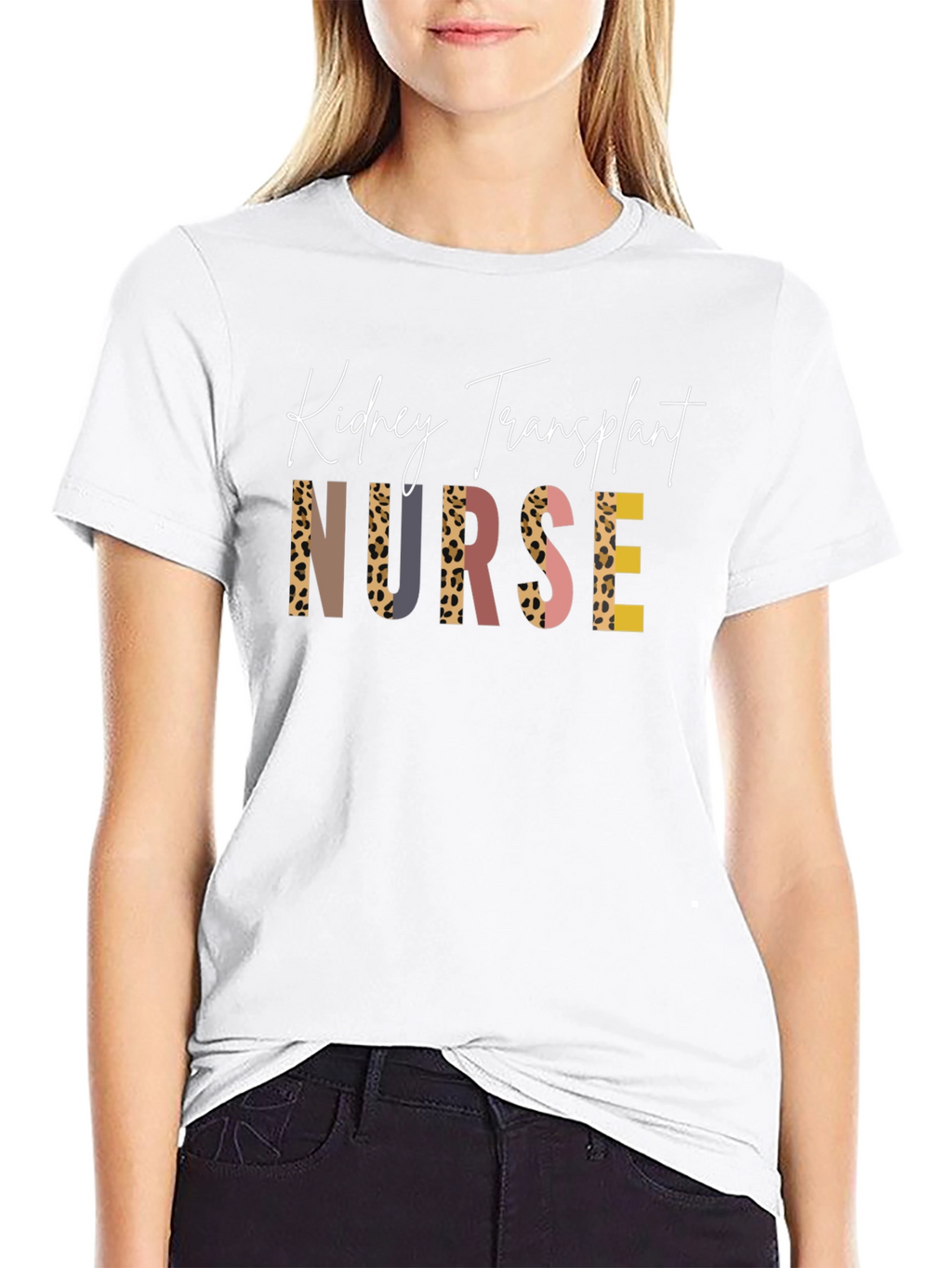 Kidney Transplant Nurse T-Shirt - Unique Leopard Print Design