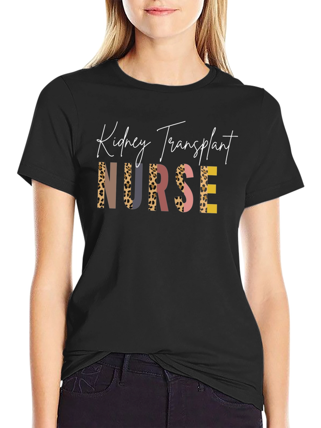Kidney Transplant Nurse T-Shirt - Unique Leopard Print Design