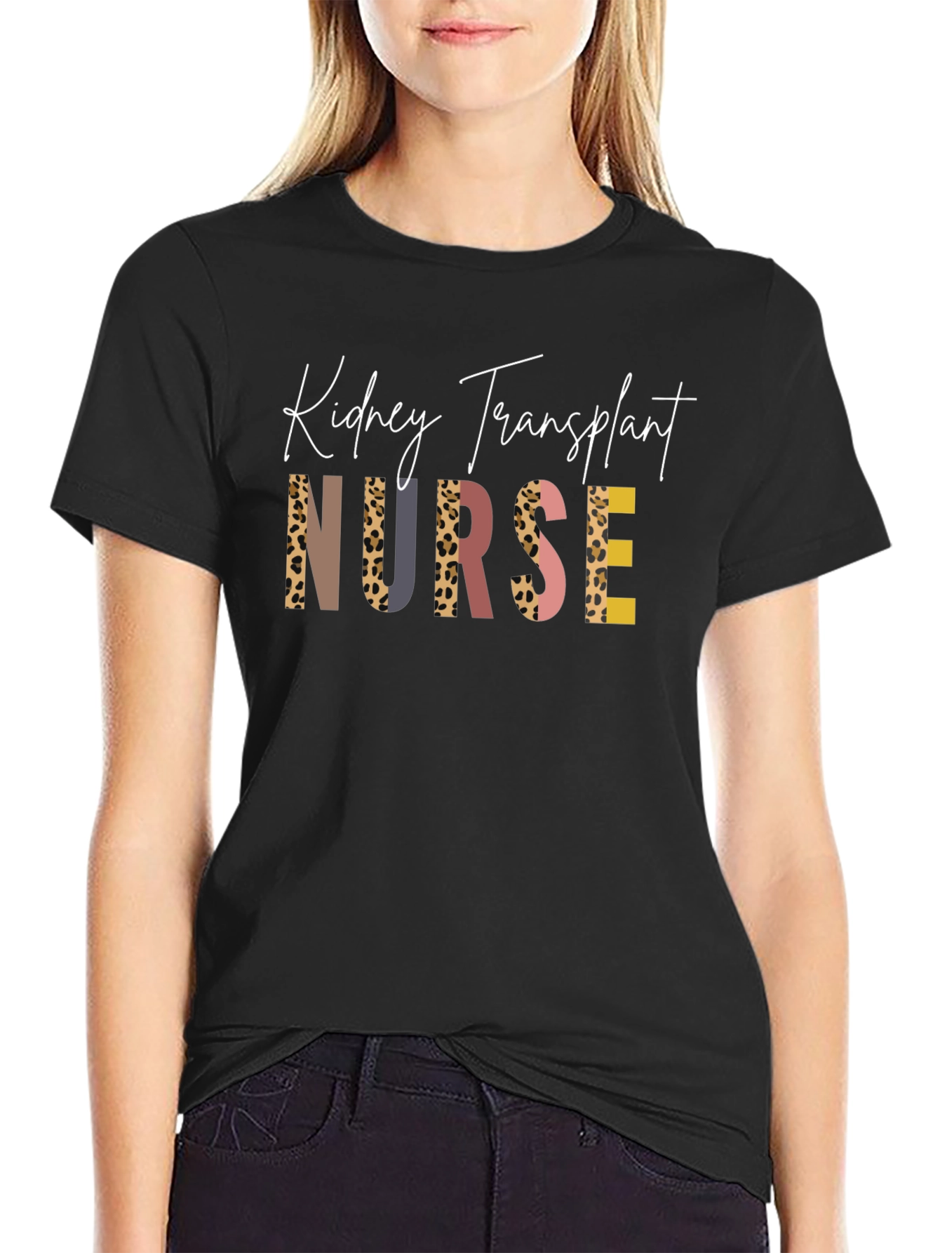 Kidney Transplant Nurse T-Shirt - Unique Leopard Print Design