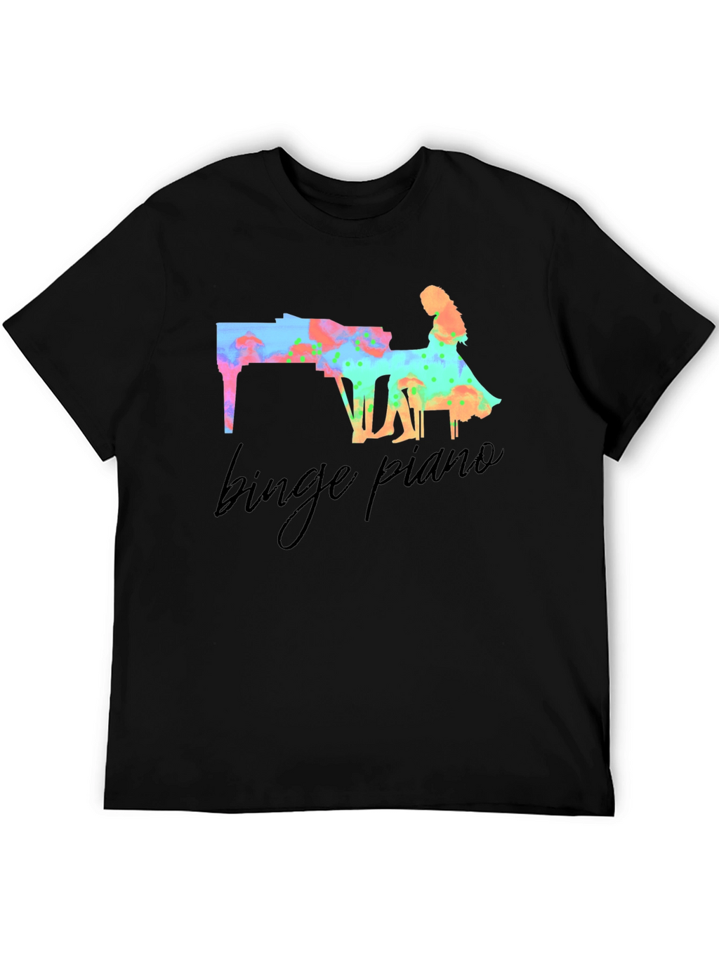 Binge Piano Graphic T-Shirt - Music Lover Tee