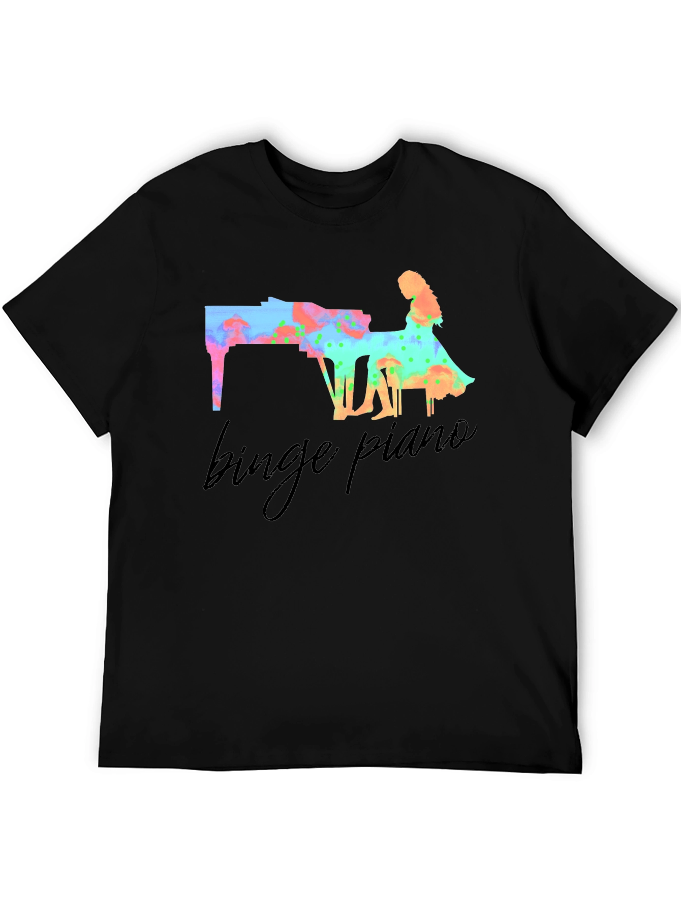Binge Piano Graphic T-Shirt - Music Lover Tee