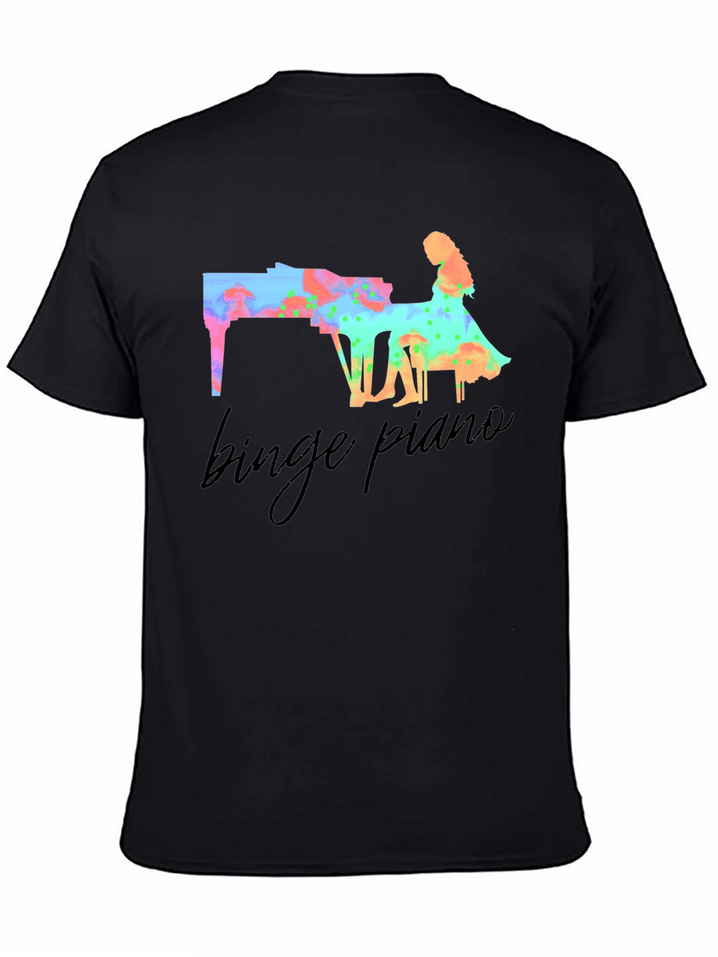 Binge Piano Graphic T-Shirt - Music Lover Tee